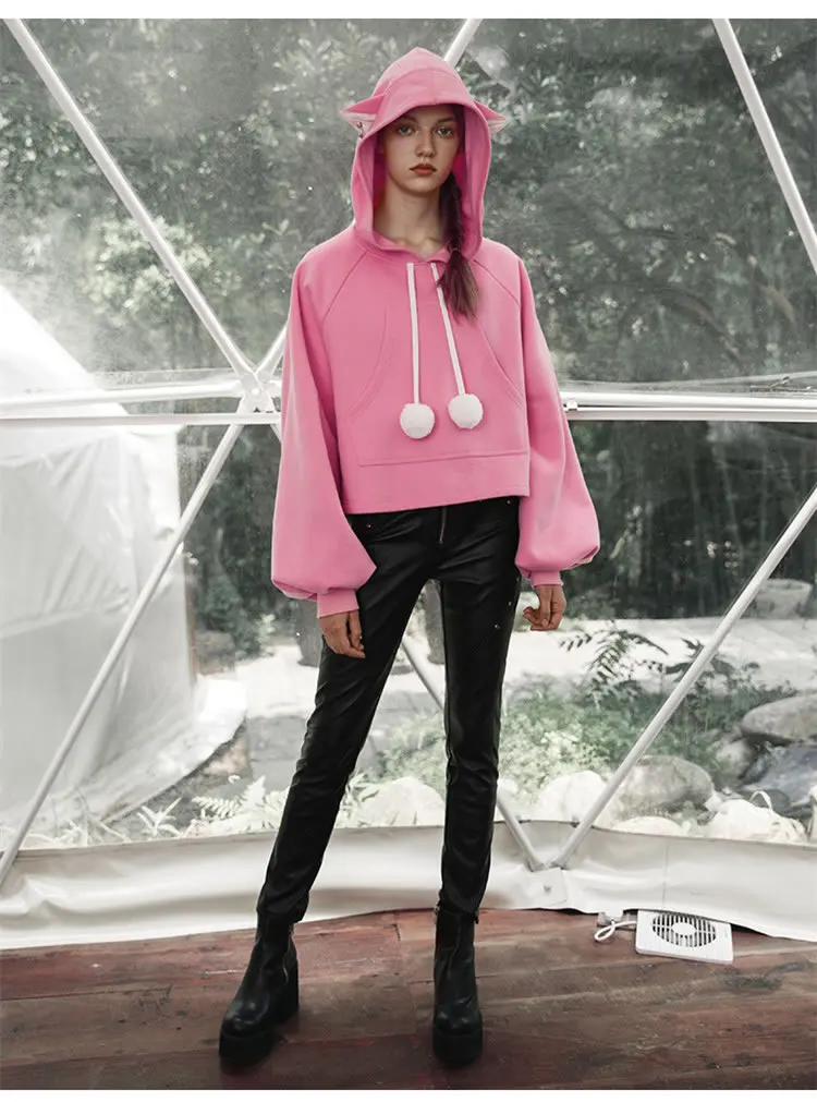 XITAO оболочка Drawstring толстовки женские модные новые осенний пуловер с рукавами-фонариками маленькие свежие повседневные стильные толстовки xj70