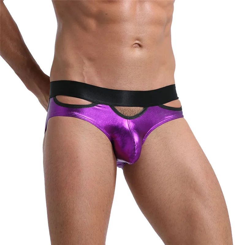 Мужские с низкой посадкой нижнее белье имитация открытые стринги из