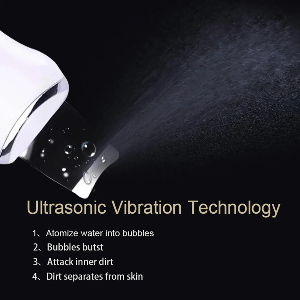 

Ultrasonic Blue Light Face Deep Cleaning Skin Scrubber Remove Dirt Blackhead Reduce Wrinkles Spots Facial Skin Whitening Lifting
