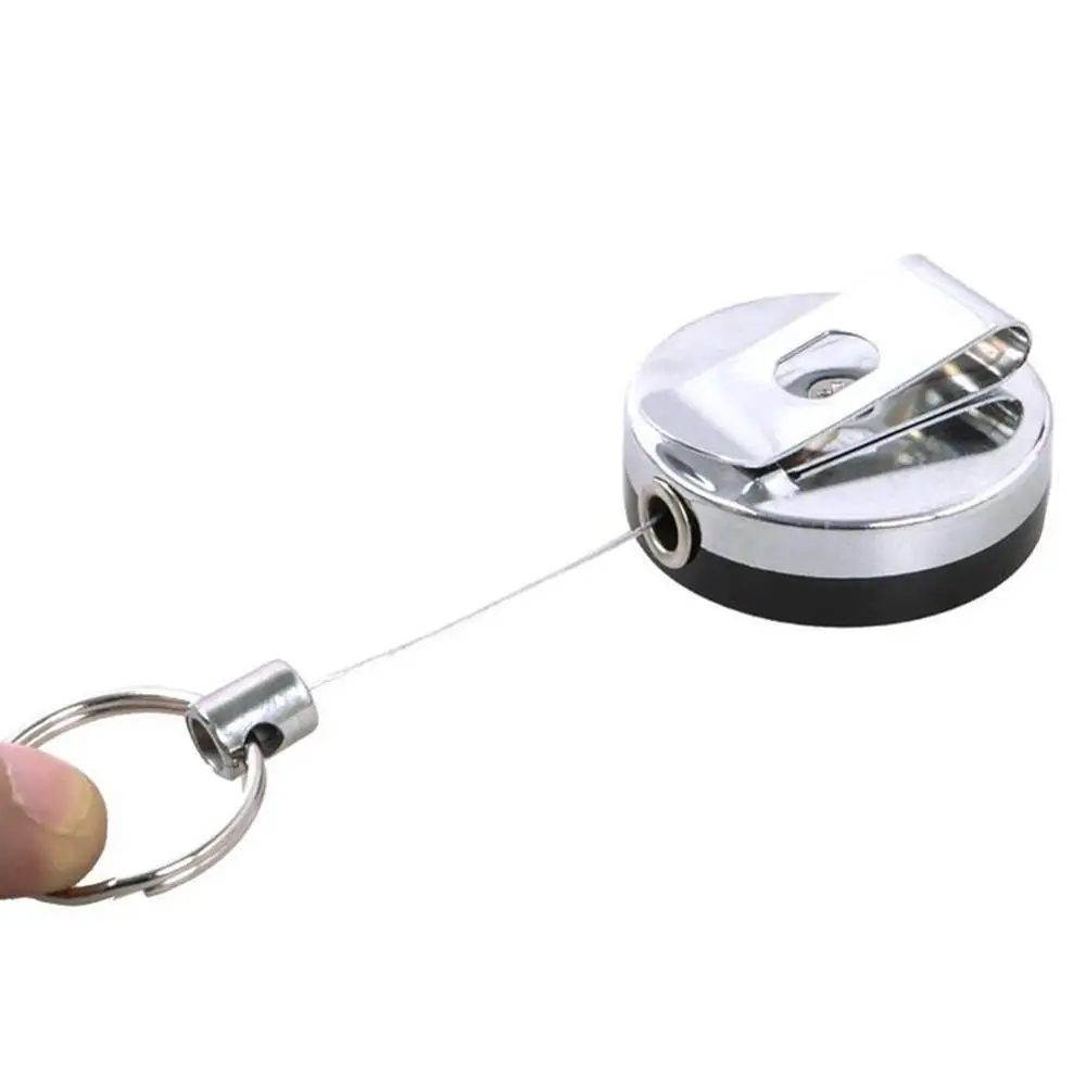 Выдвижной металлический держатель для карт Сталь кольцо Зажим ремня