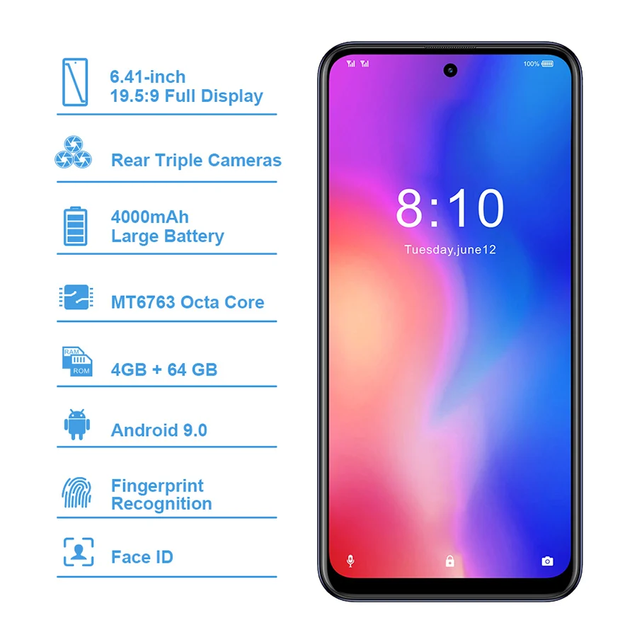 Смартфон P30 pro Android 9 0 Helio P23 Восьмиядерный процессор MTK6763 4 ГБ 64 экран 6 41 дюйма 4000 мАч