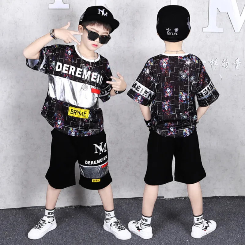 Одежда для мальчиков комплект одежды с короткими рукавами футболка + штаны