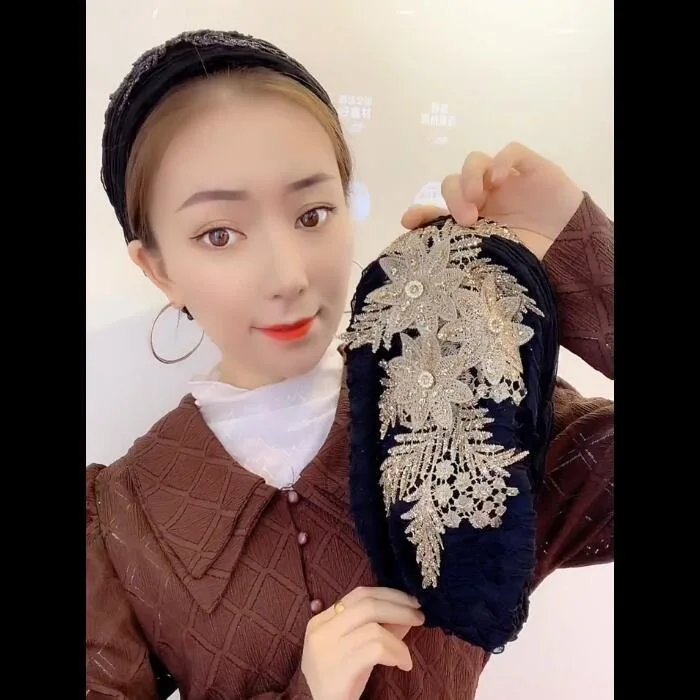 Черный мусульманский мгновенный простой цветок Dec дешевые хиджабы - купить по