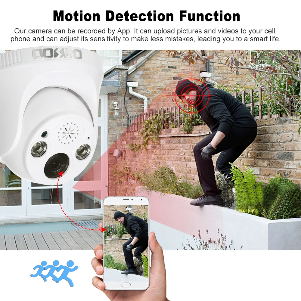 

OWSOO Wireless 1080P Security Camera WiFi IP Camera Home Surveillance Outdoor Monitor 2-Way Audio Night Vision Motion Detection