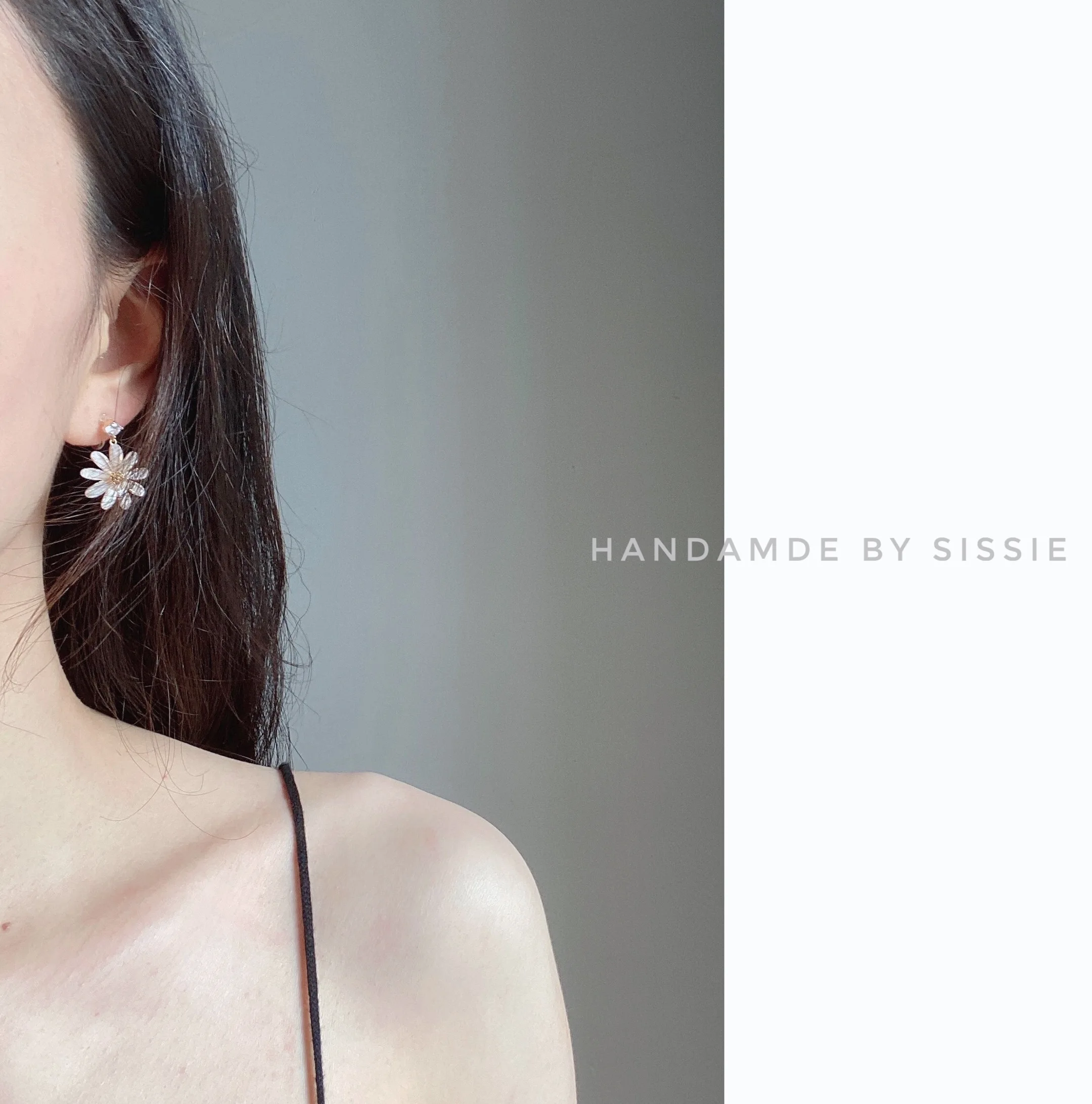 

TT Flower Earrings Petals Fresh Little Daisy Mori Style Fairy Cute Girl's Ear Clip without Pierced Ears