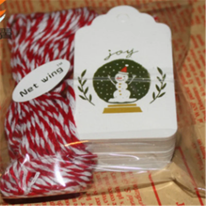 50 шт./лот Merry Christmas DIY уникальные подарочные бирки JOY TO WORLD ТЕГ маленькая карта