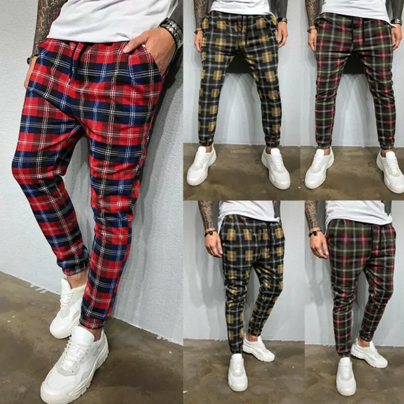 Брюки мужские повседневные приталенные шаровары в стиле хип-хоп спортивные