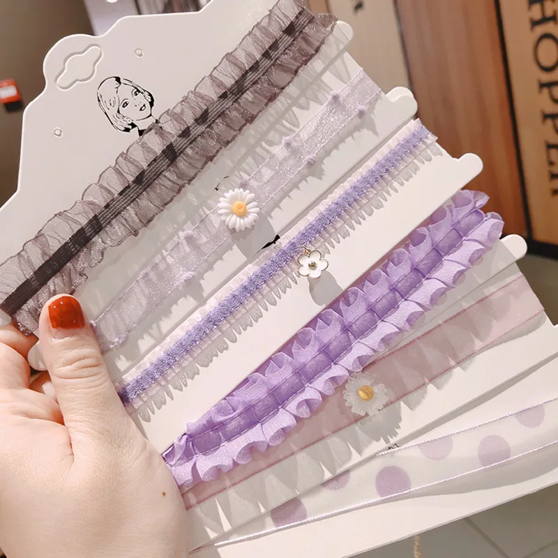 Женское Ожерелье-чокер с волнистыми точками ожерелье кружевное бархатное