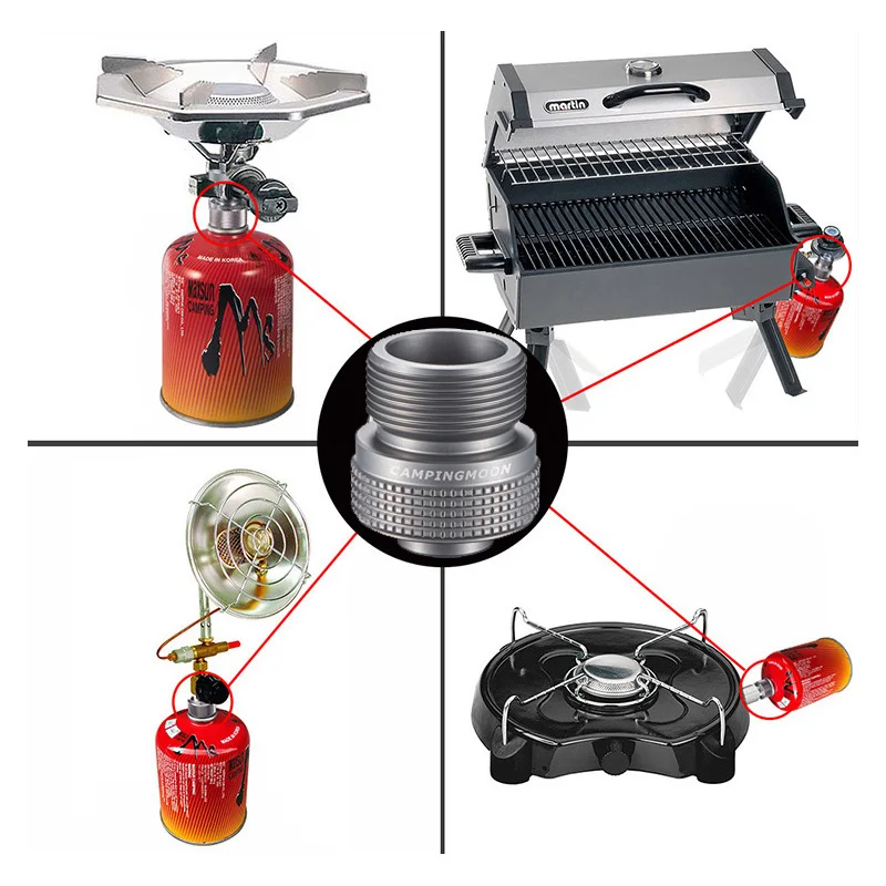 Открытый кемпинг газовая плита адаптер пропановая печь разъем из алюминиевого