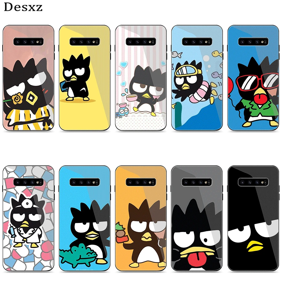 Стеклянный чехол для телефона Samsung A51 A71 A30 A40 A50 A60 A70 S7 Edge S 8 9 10 20 Plus Bad Марка Badtz Maru