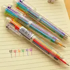 6 цветов 0,5 мм масляные чернила шариковые ручки для офиса школы гладкой шариковая авторучка для письма