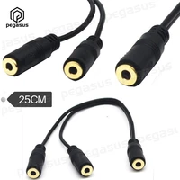 stereo breakout 18 trs f to dual 18 ts f st3 5 extension cord dc 3 5mm to dc 23 5mm female to female cable