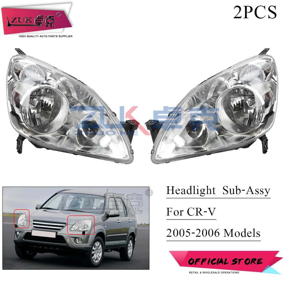 ZUK 2 шт. передний бампер головной светильник для Хонда сrv CR V 2002 2003 2004 2005 2006 RD5 RD7