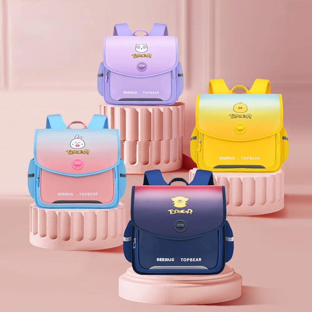 Fashion Children School Bags High Quality PU Leather Large Capacity Boys Orthopedic Backpacks Back To School Bag Randoseru Japan