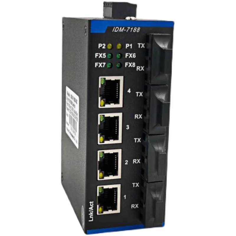 IDM-7188 4 Оптический Электрический 100 м Промышленный Переключатель Четыре