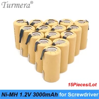 turmera ni mh 1 2v battery 3000mah sc3000 welding for 18v 21v screwdriver vacuum cleaner 1 2v ni mh rechargeable battery 15piece