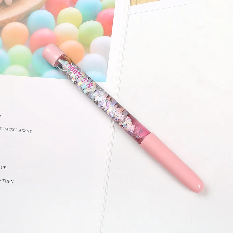 Новейший Кристалл дрейф песок блеск гелевая ручка Креативные красочные вспышки