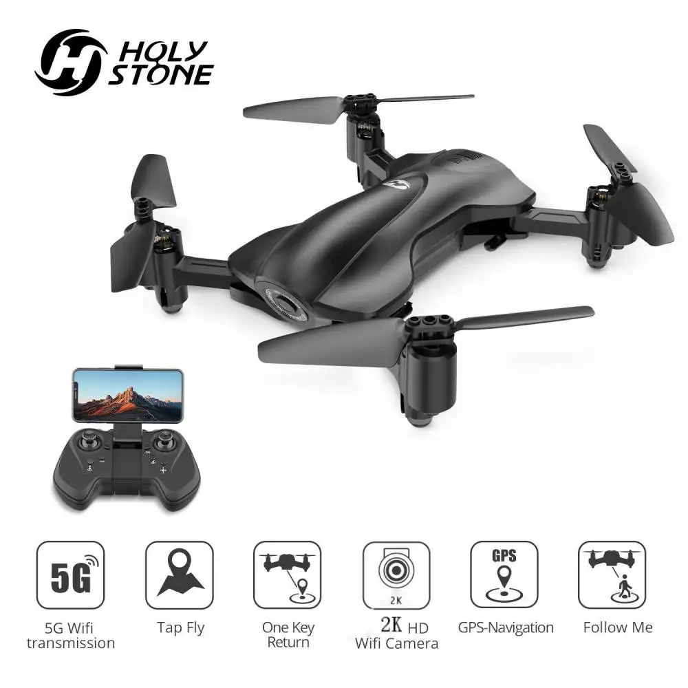 2 батарейки типа Квадрокоптер Holytone165 складной GPS Дрон 5G 2K HD Камера Tap Fly круг