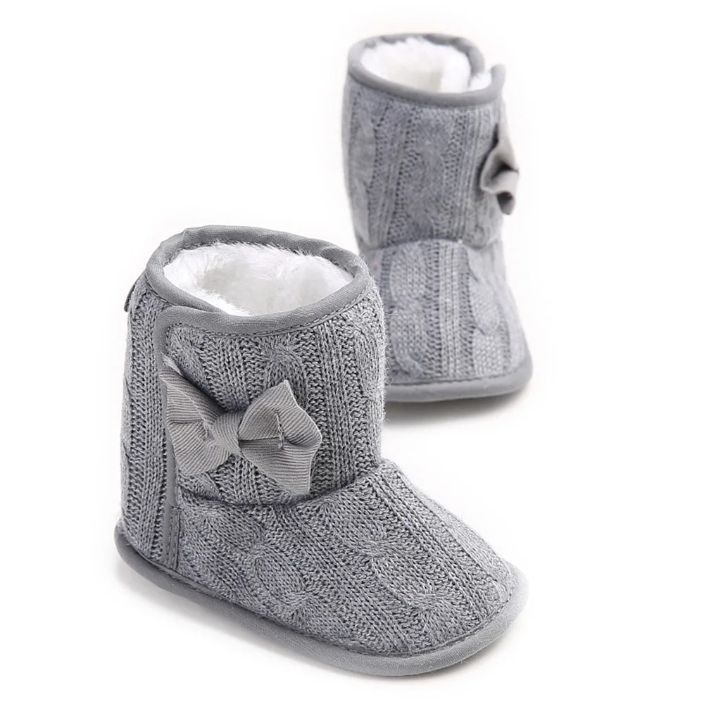 Обувь для маленьких мальчиков и девочек русские зимние вязаные ботинки на меху