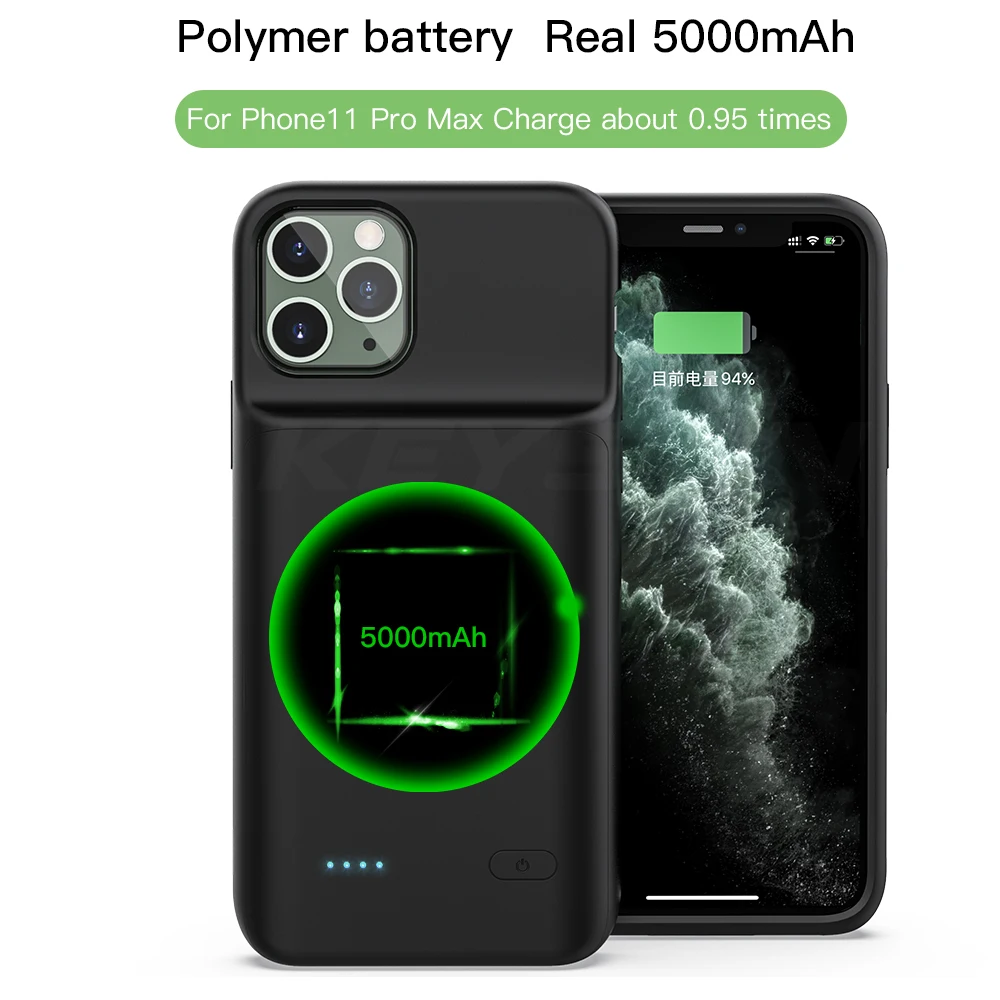 Фото Чехол-батарея KEYSION для iPhone 11 Pro Max Music/Sync Smart Power Bank зарядное устройство X Xs XR Чехол-батарея KEYSION для iPhone 11 Pro Max Music/Sync Smart Power Bank зарядное устройство X Xs XR