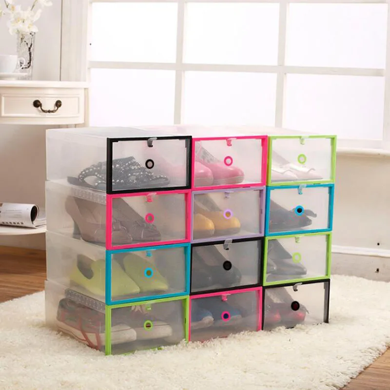 Пластик коробку Многофункциональный обувной коробке Прозрачный Кристалл