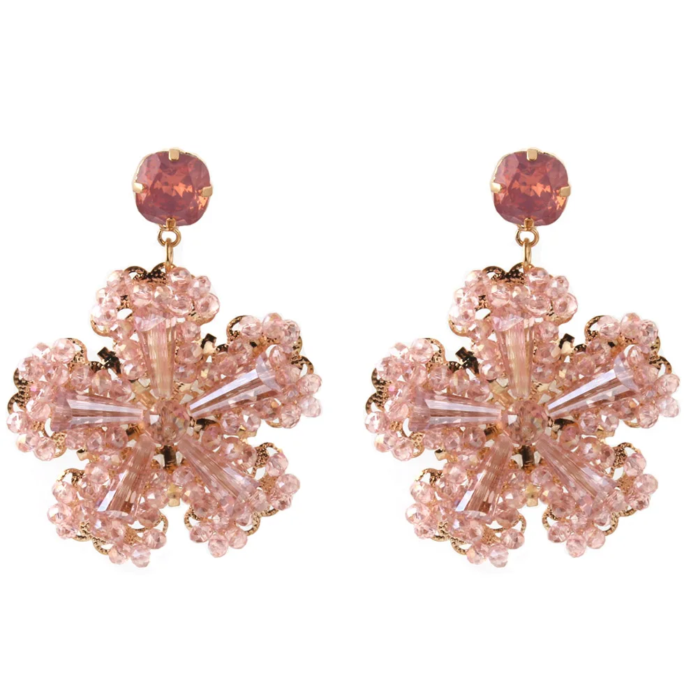 

Pendientes Bohemian Handmade Crystal Big Earrings For Women Fashion Pendant Earrings 2020 New Design Jewelry Oorbellen