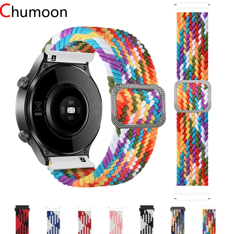 

Diamond Band for Samsung Galaxy watch 3 45mm 46mm/active 2/S3 Stretchy Braided Solo Loop Bracelet Nylon Huawei watch GT/2/2e/Pro
