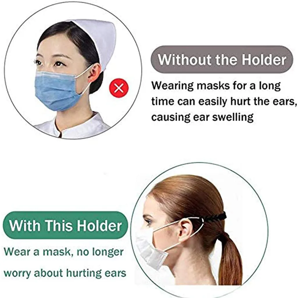 5 шт. Регулировка ширины дужек регулируемой пряжкой Анти-скольжения Ушные крючки