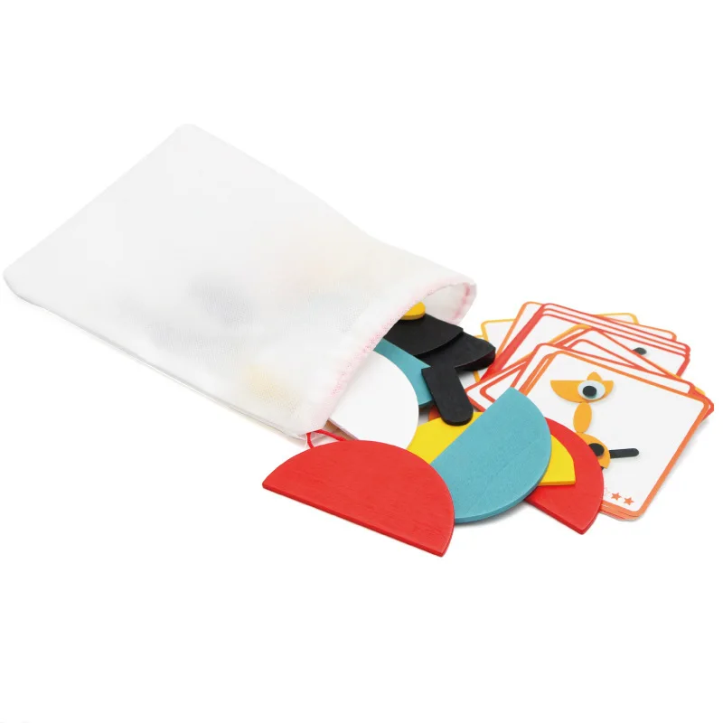 Пазлы Монтессори в виде животных деревянные игрушки детская развивающая игрушка