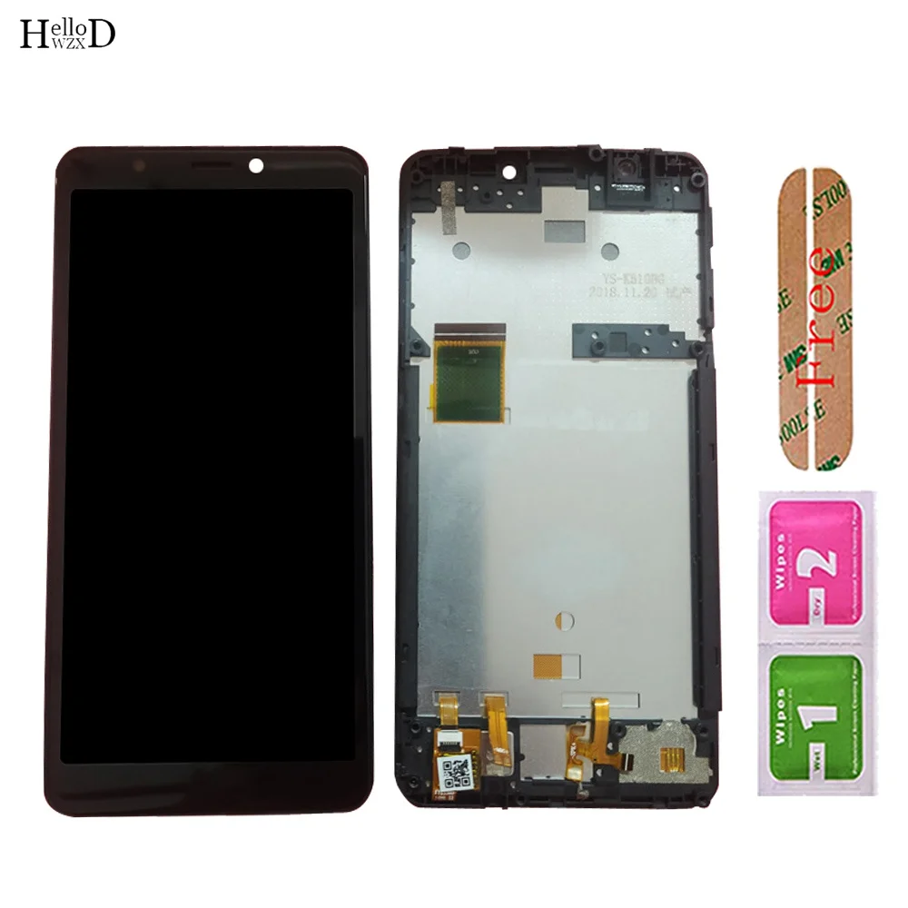 

Mobile LCD Display For Hyundai L 553 L553 LCD Display WIth Touch Screen Front Glass Digitizer Panel Lens Sensor With Frame Tools