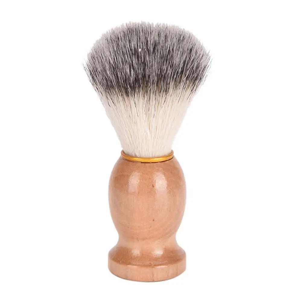

Мужская щетка для бритья из барсука, Парикмахерская, Мужская щетка для чистки лица и бороды, инструмент для бритья, бритвенная щетка с дерев...