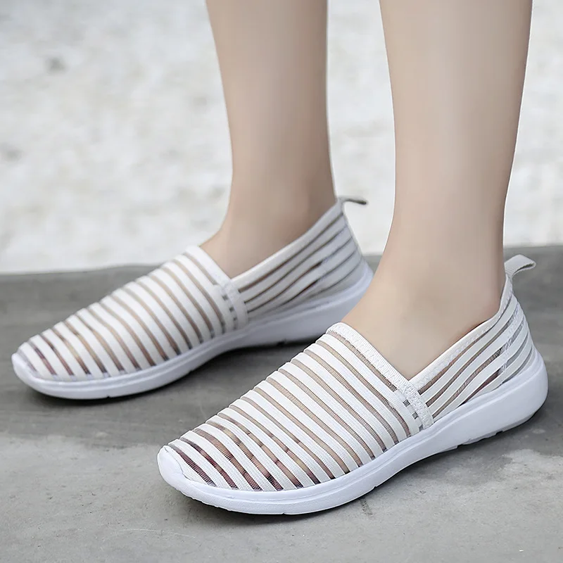 Женские кроссовки летняя сетчатая женская повседневная обувь на плоской подошве