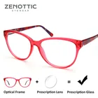Очки ZENOTTIC женские фотохромные, винтажные Рецептурные очки кошачий глаз с защитой от сисветильник, при близорукости и гиперметропии