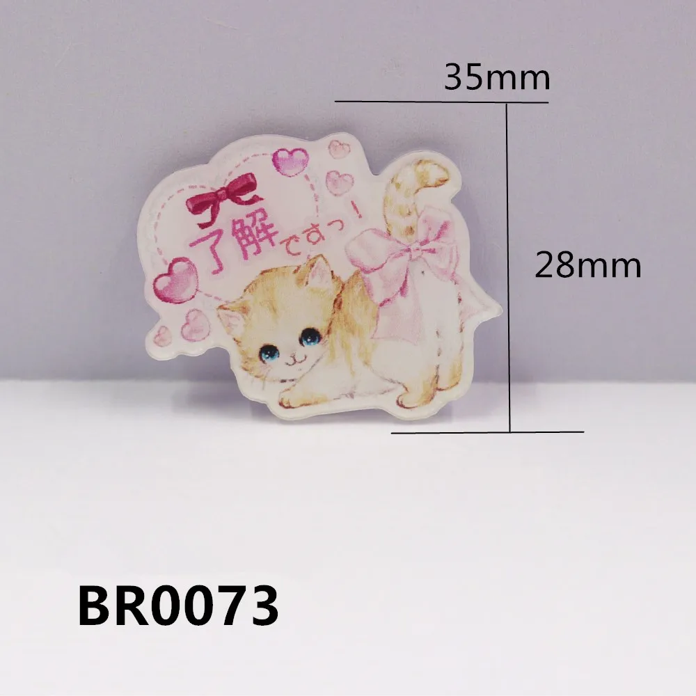 BR0072 1 шт. с плоской задней частью и акрил cat バレエシューズ カワイイbrooch декоративные
