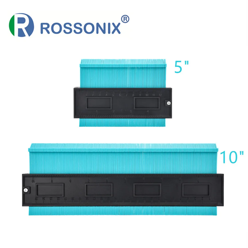 Rossonix 2 шт. форма контурный Калибр Дубликатор 5 дюймов 10 дюймов пластиковый профиль копировальный Калибр деревянная маркировка обмотки труб плиточный ламинат