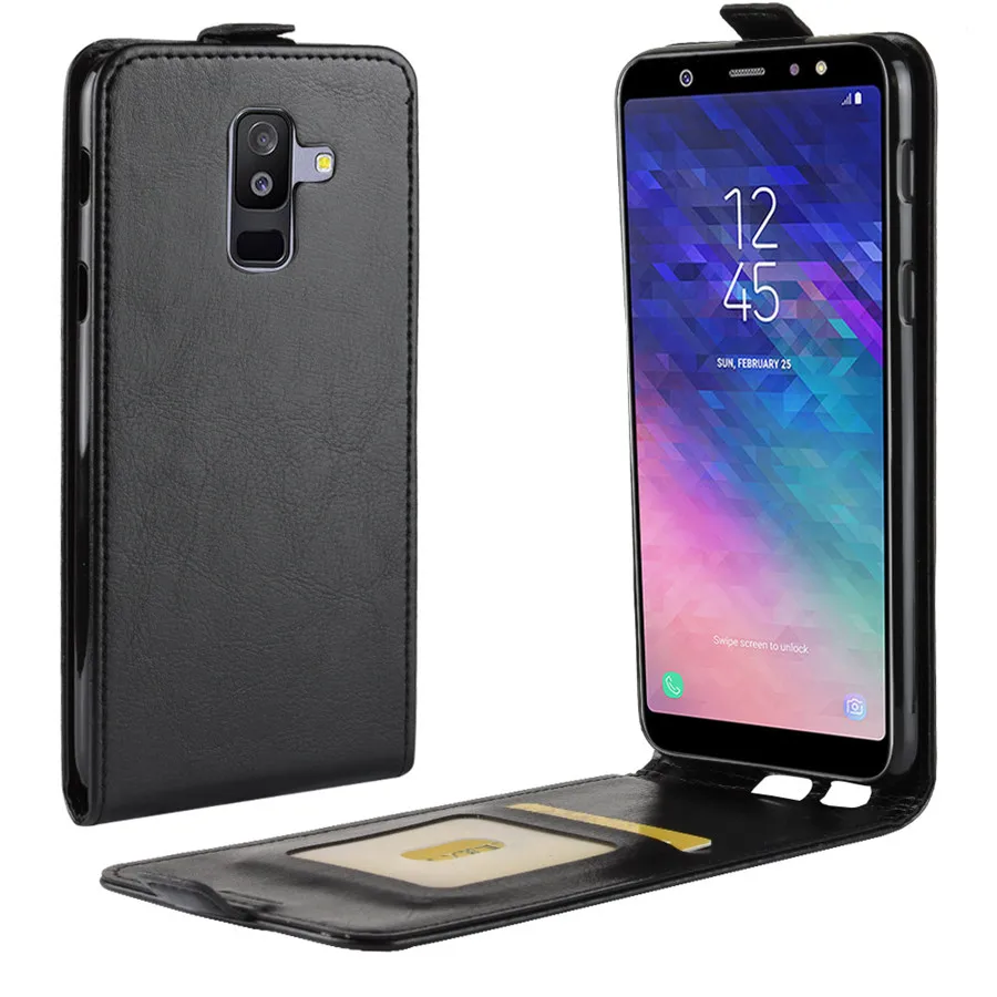 Samsung Galaxy A6 / Plus чехол ретро кожаный Магнитный Вертикальный книжка на для A6+ plus 2018 a600