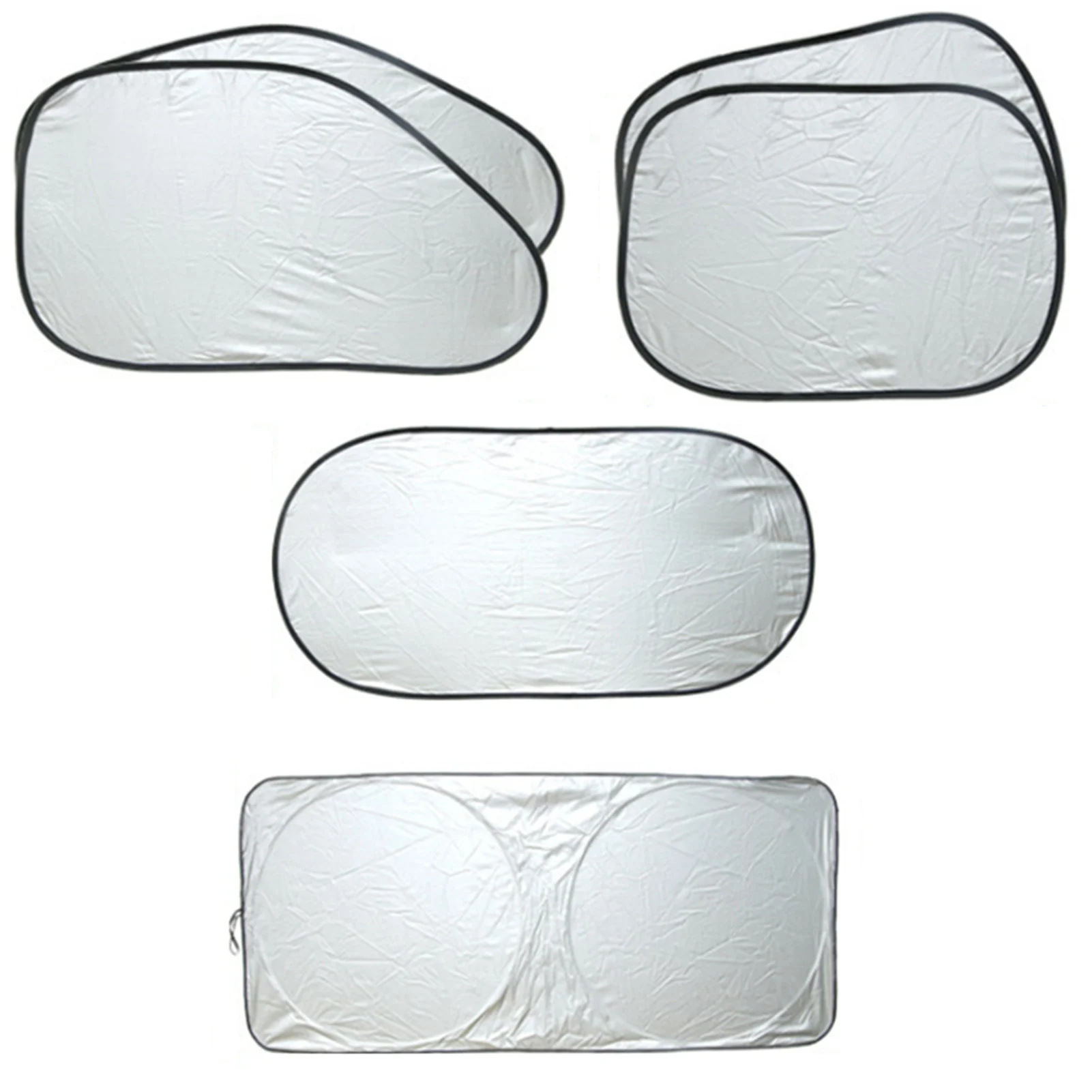 

UV Protection Shield Universal Front Rear Silver Coated Cloth Car Window Sunshade Anti Snow Ice Visor Windshield Cover Auto