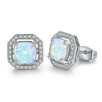 hot selling unique square white earrings for vintage stud earrings women fashion accessories wedding jewelry gifts
