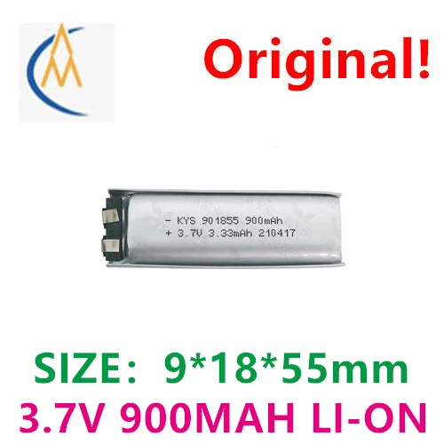 

Polymer cylindrical soft pack lithium battery factory 901855 3.7V 900mAH 3A discharge pure cobalt navigator sound