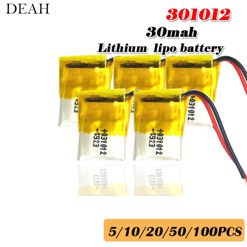 Литий полимерная аккумуляторная батарея 3 7 в 30 мАч 301012 для GPS MP3 MP4 PAD DVD DIY bluetooth