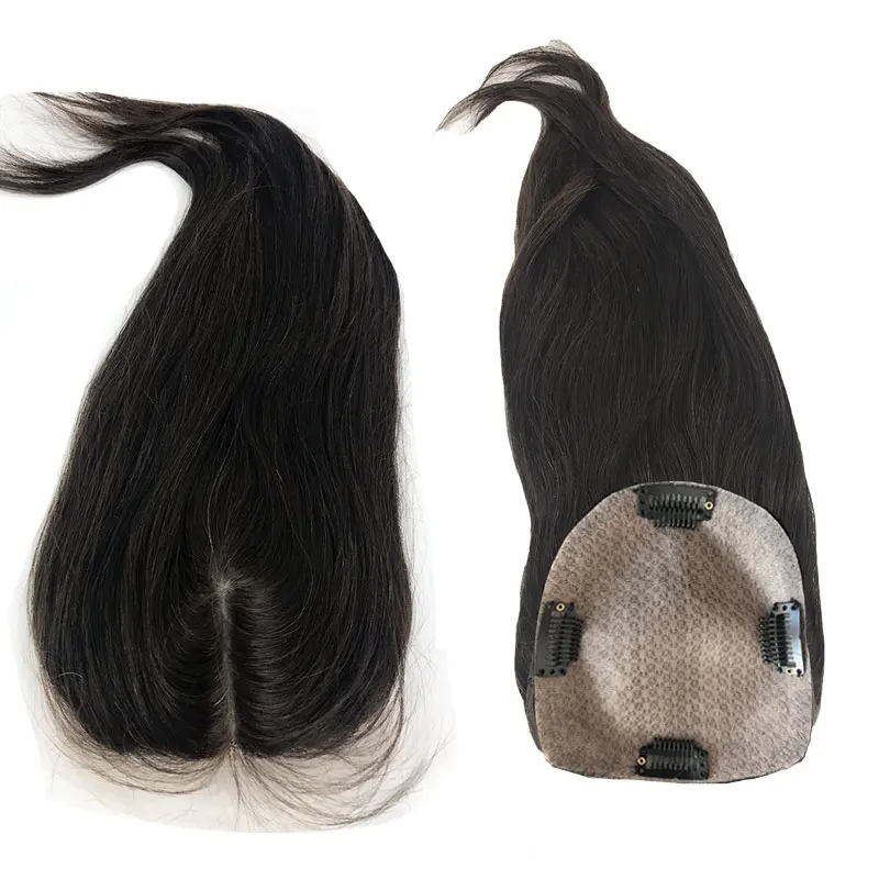 

Топпер из натуральных волос для женщин, 100% натуральные волосы, цельный, 13x12 см, на шелковой основе