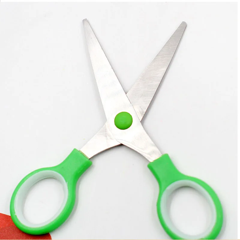 Фото JTSIP милые ножницы для детей DIY канцелярские декоративные ремесленные ножницы безопасные круглые пластиковые ножницы для резки бумажных нож... №3