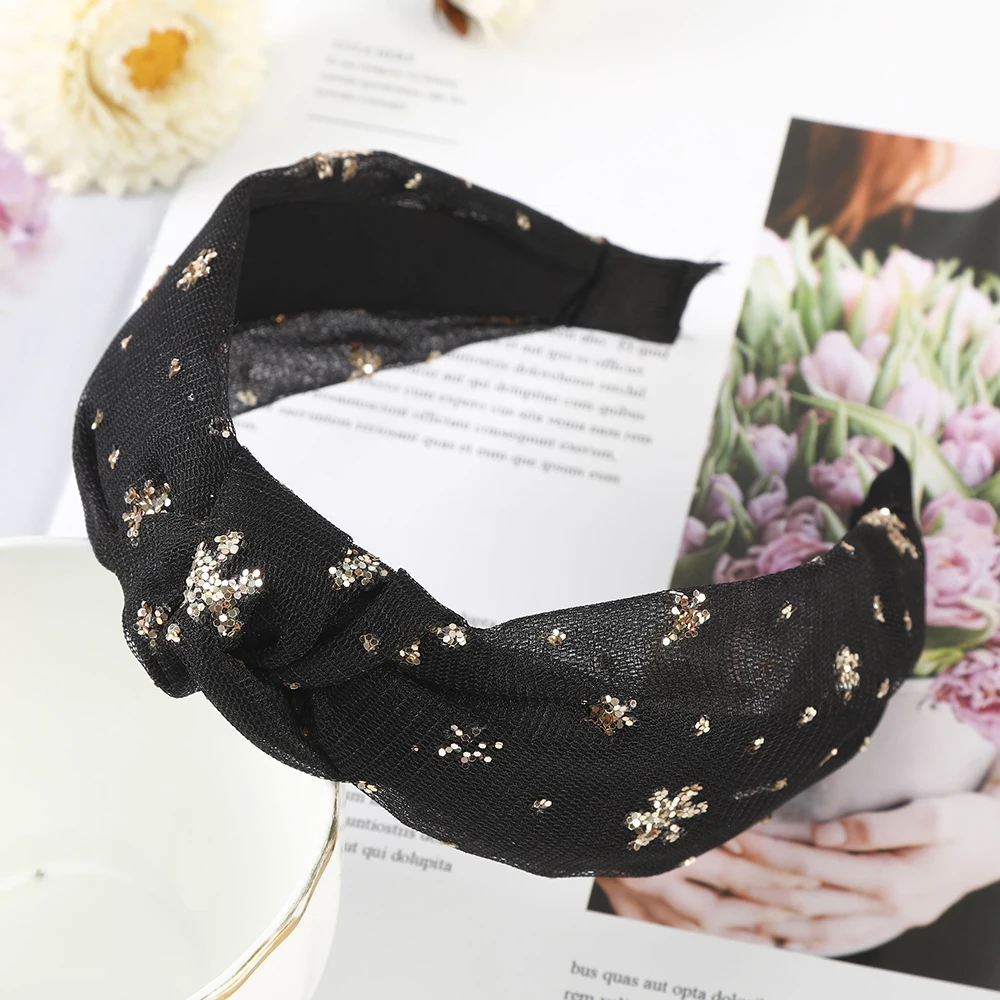

Knotted Wide Hairbands Fashion Headbands For Women Fashion Solid Color Hair Hoop 2021 New Headwear Retro Bezel Hair Accessories