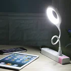 Светодиодная настольная мини-лампа, складной портативный ночник с USB-разъемом, настольная лампа для спальни, кабинета, ночник