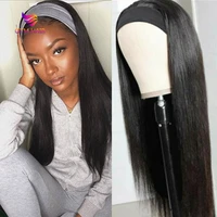 straight headband wig remy human hair wigs for black women cheap headband scarf glueless wig brazilian hair wigs