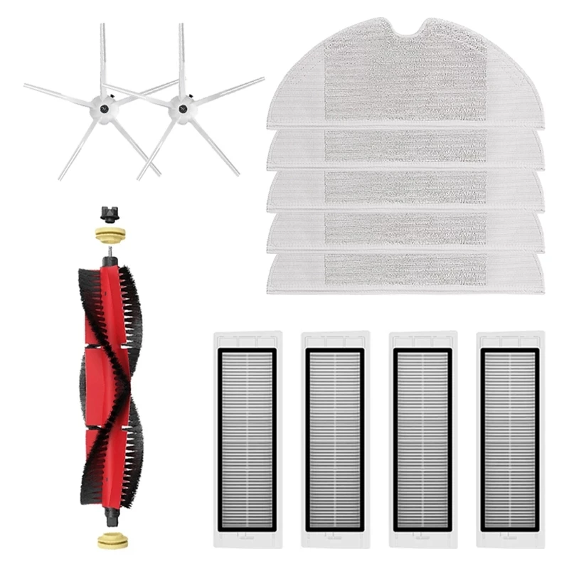 

12pcs HEPA Filter Main Brush Side Brush For xiaomi/roborock Robot S5 Max S50 S55 S6 Pure S5Max Vacuum Cleaner Parts Accessories