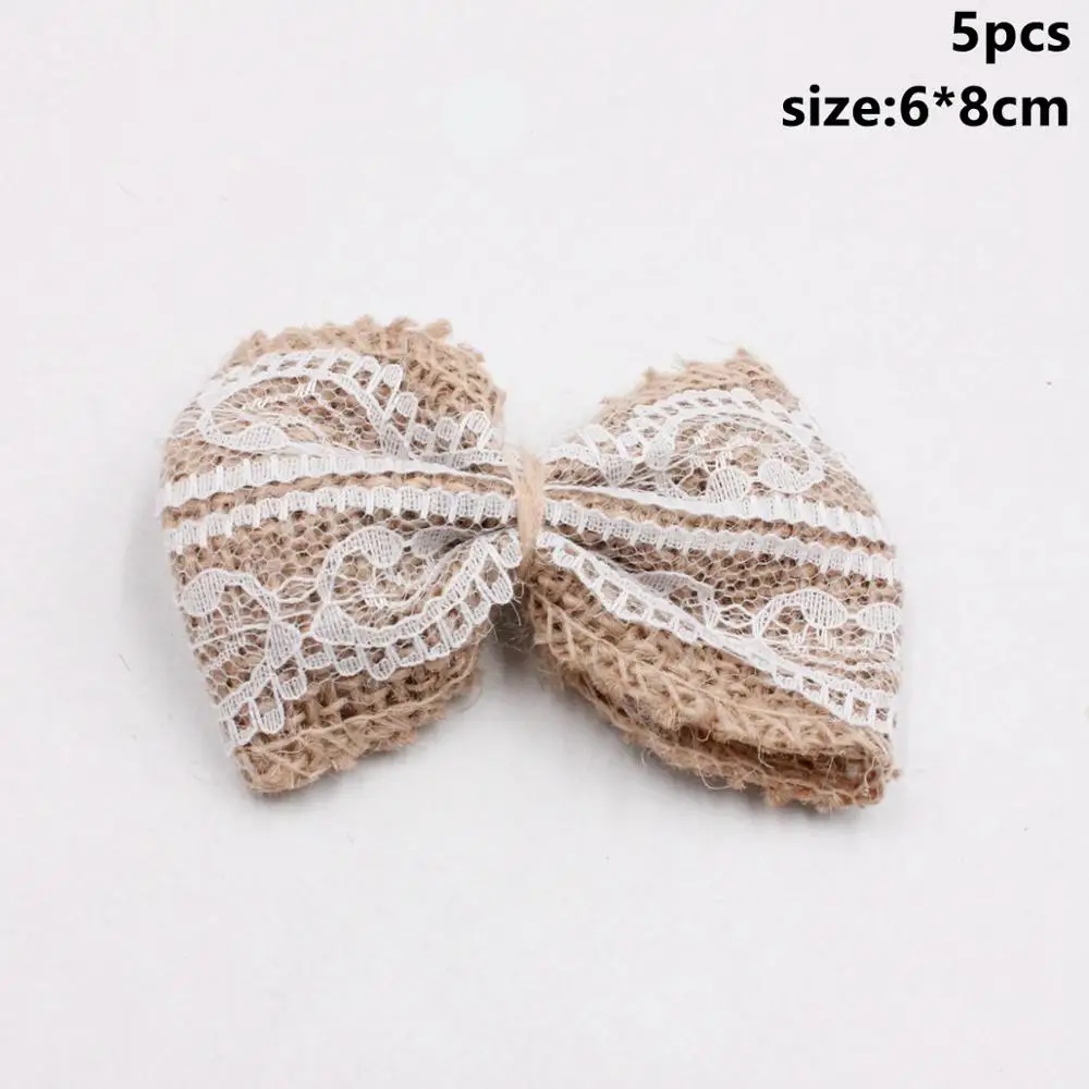 Bowknot Taoup DIY 2 м Мешковина ленты винтажные Свадебные аксессуары сизаль кружева джутовые Hessian деревенские свадьбы и мероприятия вечерние сувениры на день рождения - Цвет: Bowknot