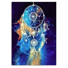 Полный Круглый квадратный 5D DIY Алмазная картина цвет Ловец снов перо Алмазная вышивка мозаика картины по номерам Декор для дома