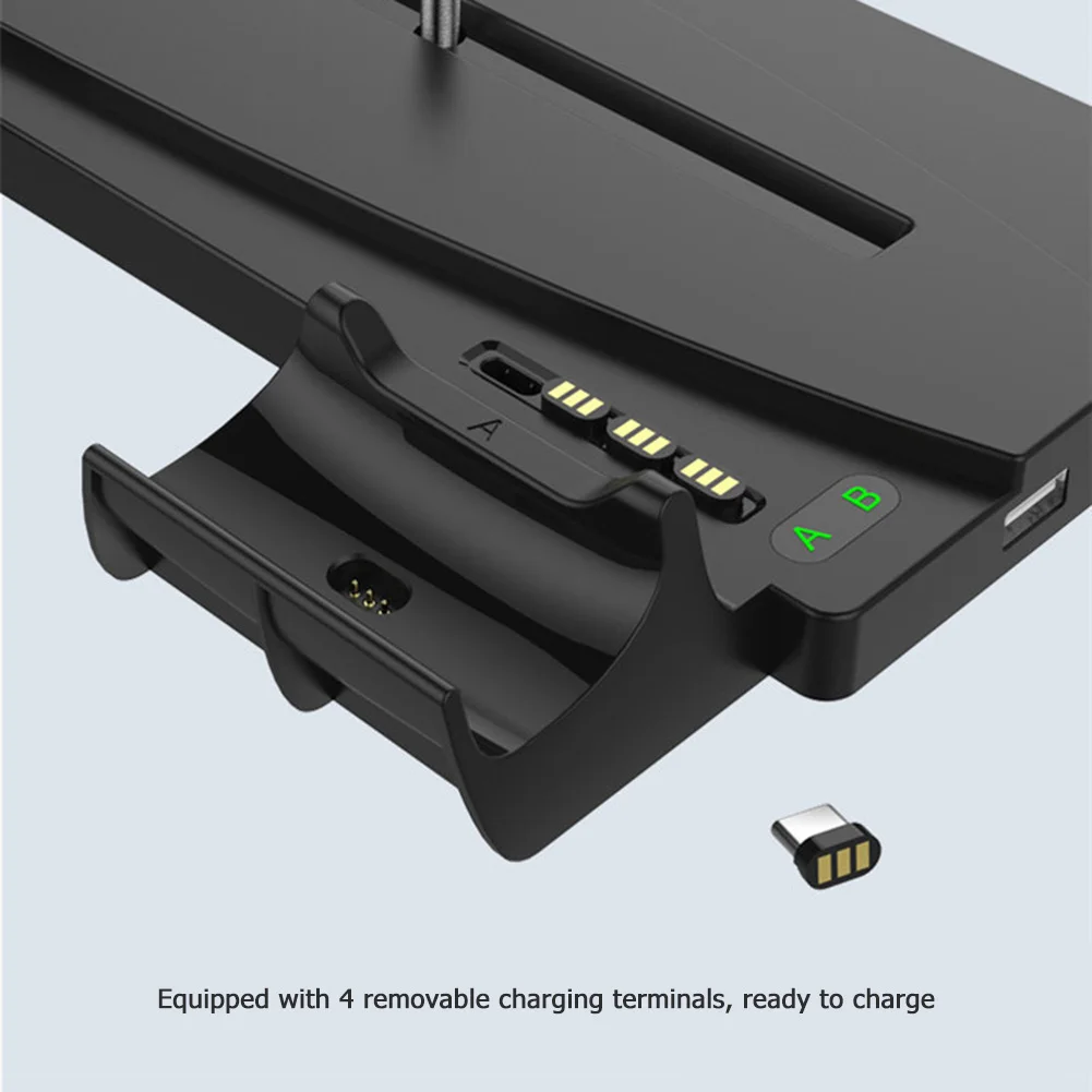 Игровая консоль вертикальная подставка двойной контроллер зарядная станция для