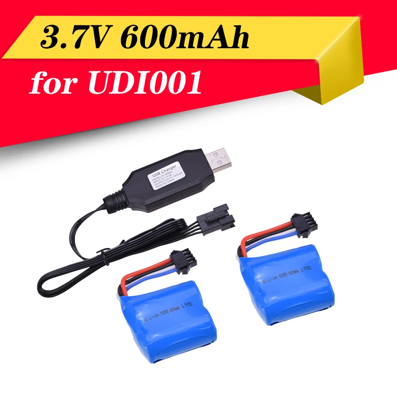 Литий-ионный аккумулятор 2 шт. 3 7 в 600 мАч с разъемом 4P/USB-зарядным устройством для